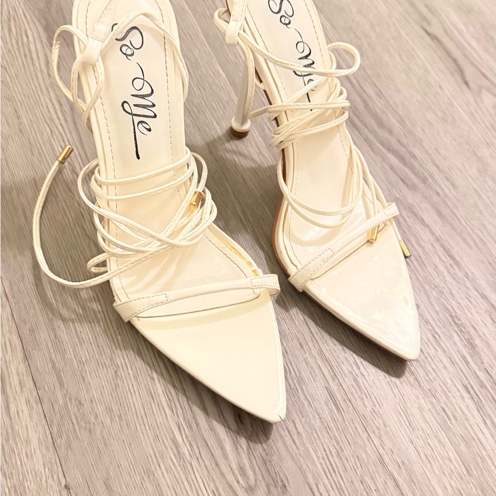So Me Women's Elegant Cream Heels